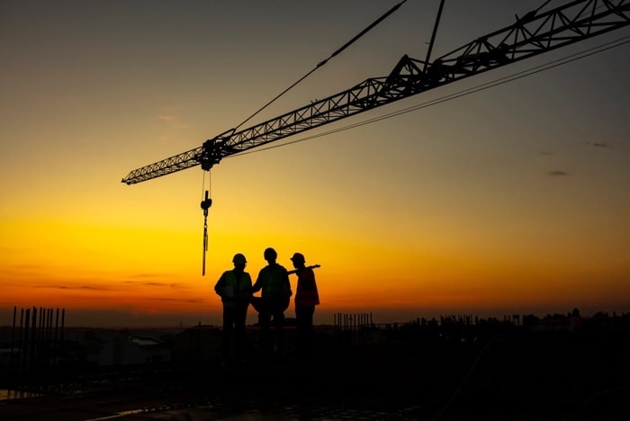 Business professionals reviewing a commercial agreement